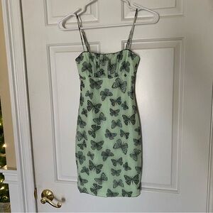 Princess Polly Green Butterfly Mini Dress 2
